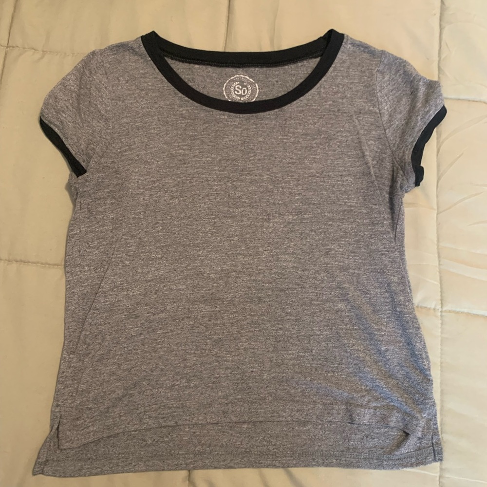 SO Cropped Gray Tee
